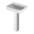 Twyford Alcona Basin and Full Pedestal 600mm Wide - 1 Tap Hole