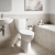 Twyford Alcona Rimless Close Coupled Raised Height Toilet Push Button Cistern - Soft Close Seat | Thumbnail Image