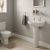 Twyford Option Boxed Basin & Pedestal Pack 550mm Wide - 2 Tap Hole | Thumbnail Image