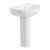 Twyford Option Basin & Full Pedestal 550mm Wide 2 Tap Hole | Thumbnail Image