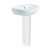 Twyford Option Basin with Full Pedestal 550mm W - 1 Tap Hole