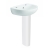 Twyford Option Basin with Full Pedestal 550mm W - 2 Tap Hole