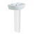 Twyford Option Basin with Full Pedestal 400mm W - 2 Tap Hole