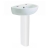 Twyford Option Handrinse Basin with Full Pedestal 400mm Wide 2 Tap Hole
