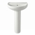 Twyford Sola Basin & Full Pedestal 600mm Wide 1 Tap Hole | Thumbnail Image