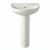 Twyford Sola Basin & Full Pedestal 600mm Wide 2 Tap Hole | Thumbnail Image