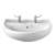 Twyford Sola Handrinse Wall Hung Basin 600mm Wide - 2 Tap Hole (With Chainstay) | Thumbnail Image