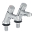 Twyford Sola Self Closing Non-Concussive Basin Taps Pair - Chrome | Thumbnail Image