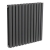 Ultraheat Linear Double Designer Horizontal Radiator 600mm H x 639mm W Black