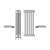 Ultraheat Tubular 3-Column Radiator 400mm H x 421mm W 9 Sections - White