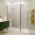 Valo Altitude Brushed Brass 2000mm Wet Room Shower Screen with Return Panel | Thumbnail Image