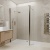 Valo Altitude Brushed Nickel 2000mm Wet Room Shower Screen with Return Panel | Thumbnail Image