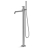 Vema Tiber Freestanding Bath Shower Mixer Tap with Shower Kit - Stainless Steel