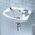 Verona Advantage Wall Mounted Cloakroom Basin 360mm Wide 2 Tap Hole