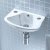 Verona Advantage Wall Mounted Cloakroom Basin 360mm Wide 2 Tap Hole
