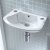 Verona Advantage Wall Mounted Cloakroom Basin 450mm Wide 2 Tap Hole