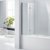 Verona Aquaglass+ Straight Hinged Bath Screen 1400mm H x 800mm W - 6mm Glass