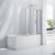 Verona Aquaglass+ Four Folding Bath Screen 1400mm H x 800mm W - 3mm Glass