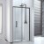 Verona Aquaglass Onyx Black Sliding Shower Door 1400mm Wide - 8mm Glass