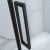 Verona Aquaglass Onyx Black Inline Hinged Shower Door - 8mm Glass