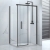 Verona Aquaglass Onyx Black Sliding Shower Door - 8mm Glass