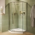 Verona Aquaglass Purity Hinged Door Pentagonal Shower Enclosure with Tray 900mm x 900mm - 6mm Glass | Thumbnail Image