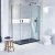Verona Aquaglass+ Linear Sliding Shower Door 1400mm Wide - 8mm Glass