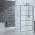 Verona Aquaglass Velar Black Crittall Walk-in Shower Panel 1000mm Wide with Stabilising Bar and Towel Rail - 8mm Glass