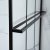 Verona Aquaglass Velar Black Crittall Walk-in Shower Panel 1200mm Wide with Towel Rail - 8mm Glass