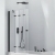 Verona Auriso Matt Black 6mm Frameless 4 Panel Folding Bath Screen 1500mm H x 965mm W | Thumbnail Image