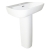 Verona Cubix Basin with Full Pedestal 600mm Wide - 1 Tap Hole