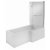 Verona Edge L-Shaped Shower Bath with Front Panel and Screen 1700mm x 850mm