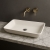 Verona Elvis Rectangle Solid Surface Sit-On Countertop Basin 596mm Wide - 0 Tap Hole