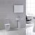 Verona Emme Flush to Wall Close Coupled Toilet with Push Button Cistern - Soft Close Seat