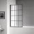 Verona Galleria Matrix 4mm Matt Black Bath Screen 1400mm H x 800mm W | Thumbnail Image