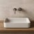 Verona Galvano Rectangle Solid Surface Sit-On Counter Top Basin 565mm Wide - 0 Tap Hole