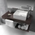 Verona Galvano Square Solid Surface Sit-On Counter Top Basin 380mm Wide - 0 Tap Hole