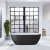 Verona Graphite Summit Freestanding Double Ended Bath 1680mm x 800mm - Black Outer