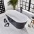 Verona Graphite Stone Freestanding Double Ended Bath 1700mm x 800mm - Black Outer