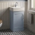 Verona Imperia Timeless Blue 450mm Floor Standing 1-Door Cloakroom Vanity Unit with Basin | Thumbnail Image
