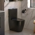 Verona Lovito Black Rimless Fully Back to Wall Close Coupled Toilet (inc Soft Close Seat) | Thumbnail Image
