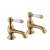 Verona Moretti Brushed Brass Basin Taps Pair | Thumbnail Image