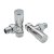 Verona Angled Standard Radiator Valves Pair - Chrome