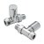 Verona Straight Standard Radiator Valves Pair - Chrome