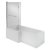 Verona Tungstenite L-Shaped Shower Bath with Panel and Screen - Acrylic