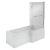 Verona Tungstenite L-Shaped Shower Bath with Panel and Screen - Acrylic