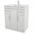 Verona Rialto Floor Standing Vanity Unit and Basin 750mm Wide White 1 Tap Hole