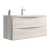 Verona Vogue 2-Drawer Wall Hung Vanity Unit with Ceramic Basin 1000mm Wide - Birch