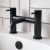 Verona Rivenza Fluted Matt Black Bath Filler Tap | Thumbnail Image