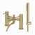 Verona Rivenza Fluted Brushed Brass Bath Shower Mixer Tap (inc Kit) | Thumbnail Image